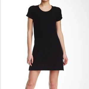 James Perse rolled sleeve t shirt dress black